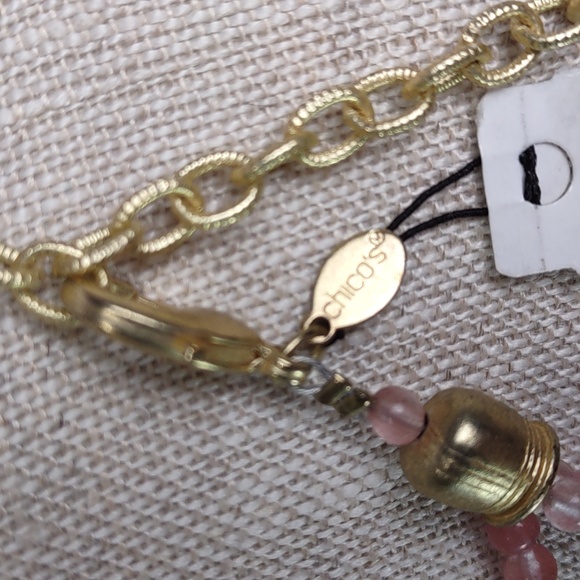 Chico's Cherry Quartz Layered Nugget Necklace - Picture 3 of 5